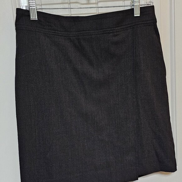 Women's American Airlines‎ Wool Blend Pencil Skirt Charcoal Gray Size 4 Petite - Picture 1 of 7